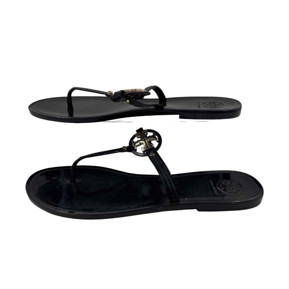 Tory Burch Womens Mini Miller Black Flat Thong Sandals - Picture 2 of 2